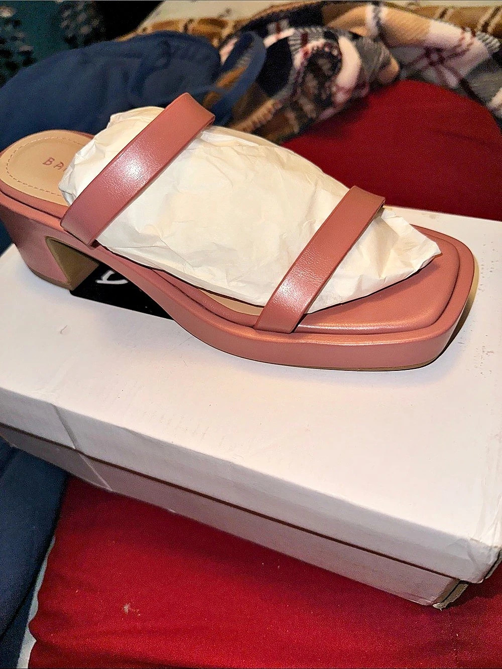 Bamboo Halo-09 Pink Heeled Sandals US 7.5